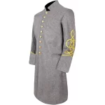 Civil War Captains Braid Grey Wool Men Frock Coat webp