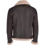 mens luxury shearling biker flying jacket brown cream torsten p image webp