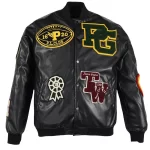 Hottest Models Men's Varsity Leather Jacket Custom Embroidery Chenille Patch Jacket